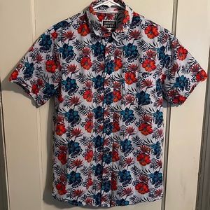 Cornerstore Bodega colorful flowers button up